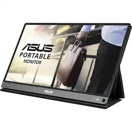 ASUS - ZenScreen Go 15.6" FHD IPS Portable Monitor with Foldable Smart Case (USB-C, Micro-HDMI) - Black
