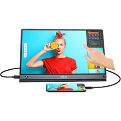 ASUS - ZenScreen Touch 15.6" IPS LCD FHD Touch-Screen Monitor (USB, Micro-HDMI) - Dark Gray - Front_Zoom