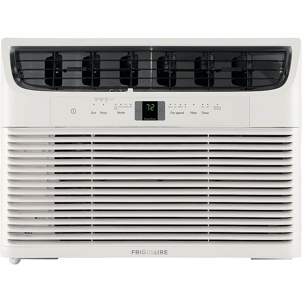 Front. Frigidaire - 550 sq ft Window-Mounted Compact Air Conditioner with Remote Control - White.