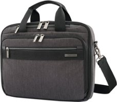 Samsonite - Modern Utility Case for 13.5" Laptop - Charcoal/Charcoal Heather - Front_Zoom