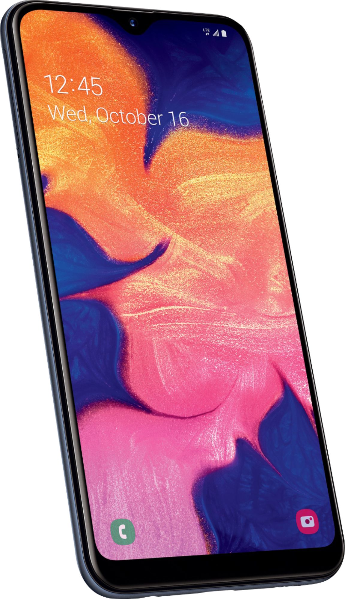 Angle View: TracFone - Samsung Galaxy A10E - Charcoal Gray