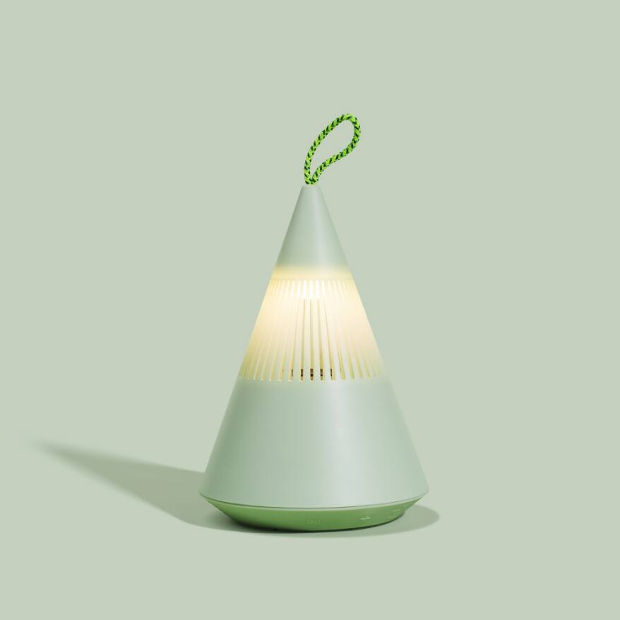 Front. Anysun - 360° Surround Sound Camping Lamp Bluetooth Speaker - IP67 Waterproof, TWS Pairing, 3-Speed Light.