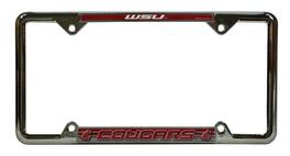 Rico Industries - Washington State Cougar's 4 Corner EZ View Chrome License Plate Frame - Multi