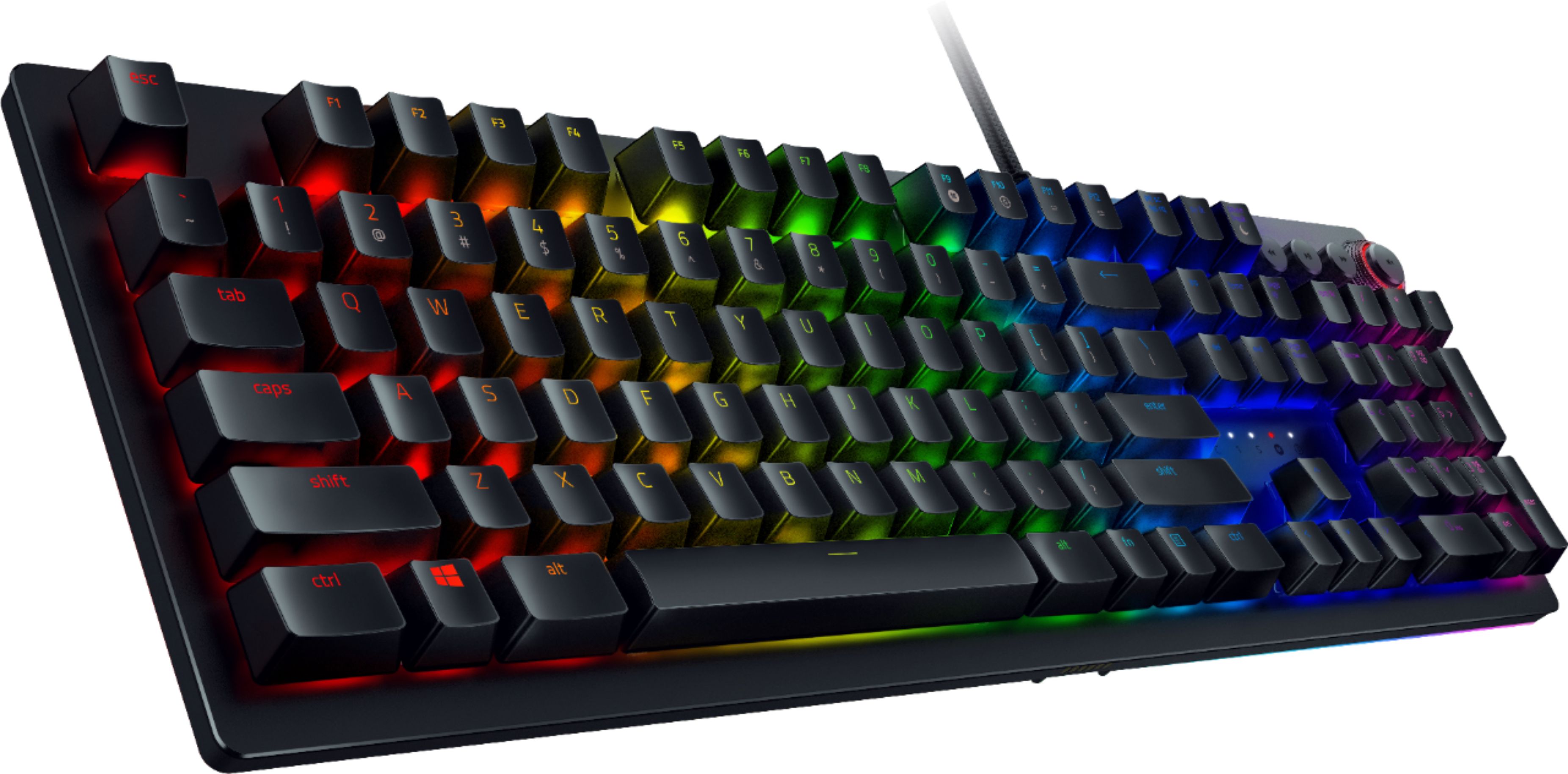 Angle View: Razer - BlackWidow V3 TKL Wired Mechanical Green Clicky Tactile Switch Gaming Keyboard with Chroma RGB Backlighting - Black