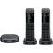 Motorola - MOTO-AXH02 Alexa Built-In Expandable Cordless Phone System - Black-Angle_Standard