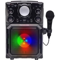 Karaoke USA - MP3 Portable Karaoke System - Black - Front_Zoom