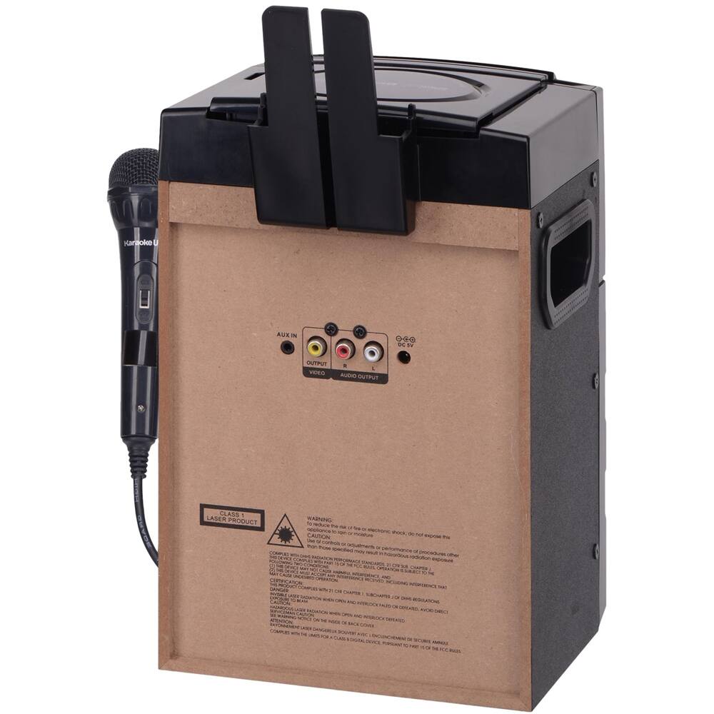 Alt View 14. Karaoke USA - Portable CDG/MP3G Karaoke Player with 4.3" Color TFT Screen, Bluetooth, Recording Function, and PA - Black.