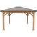 Front. Yardistry - 12' x 14' Meridian Gazebo - Coffee Brown/Natural Cedar.