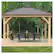 Alt View 11. Yardistry - 12' x 14' Meridian Gazebo - Coffee Brown/Natural Cedar.