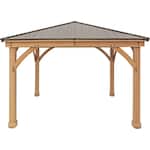 Yardistry - 12' x 12' Meridian Gazebo - Coffee Brown