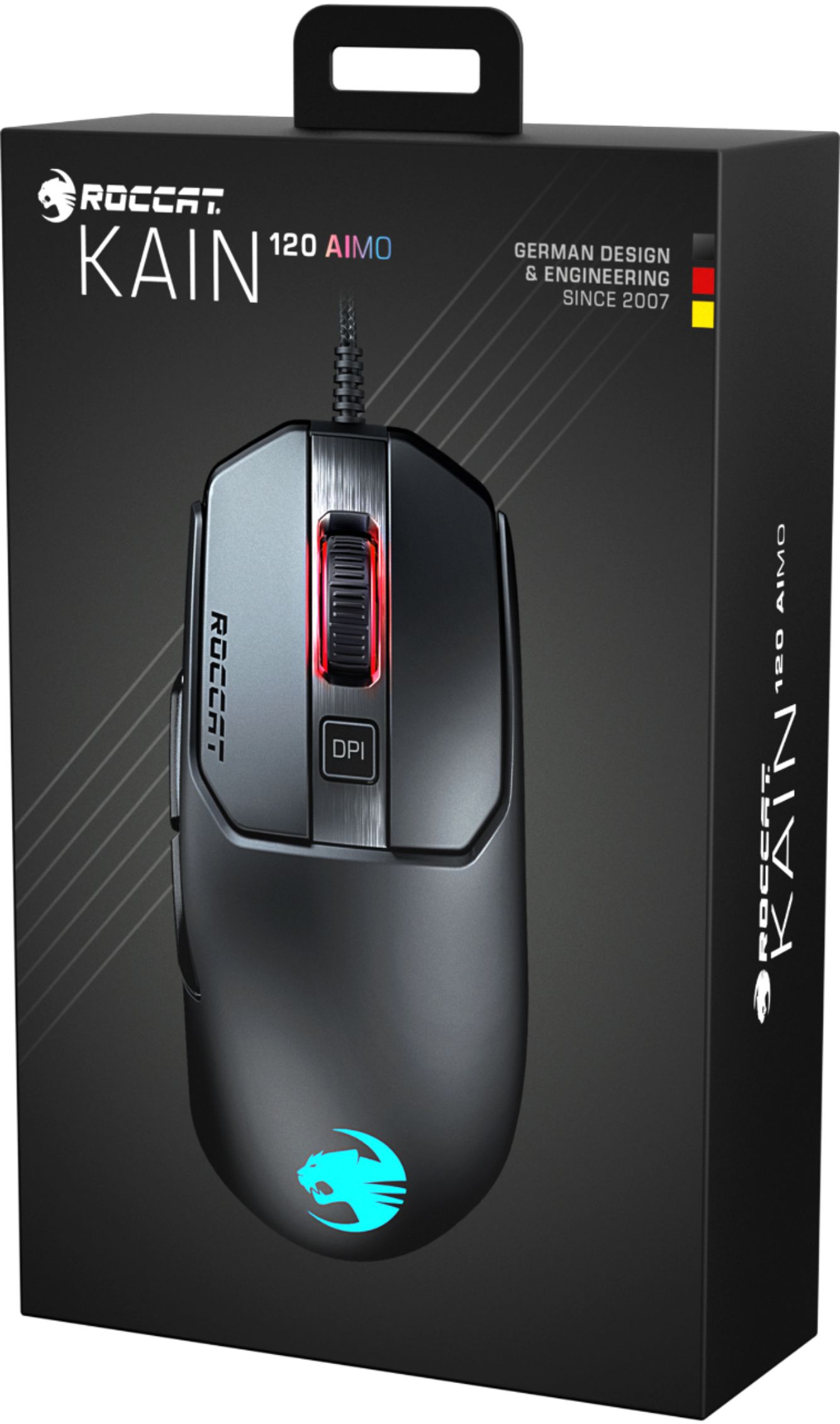 Roccat Kain 120 Aimo Wired Optical Gaming Mouse With Rgb Lighting Black Roc 11 612 Bk Best Buy
