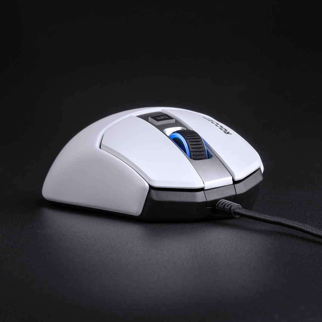Best Buy Roccat Kain 1 Aimo Wired Optical Gaming Mouse With Rgb Lighting White Roc 11 612 We