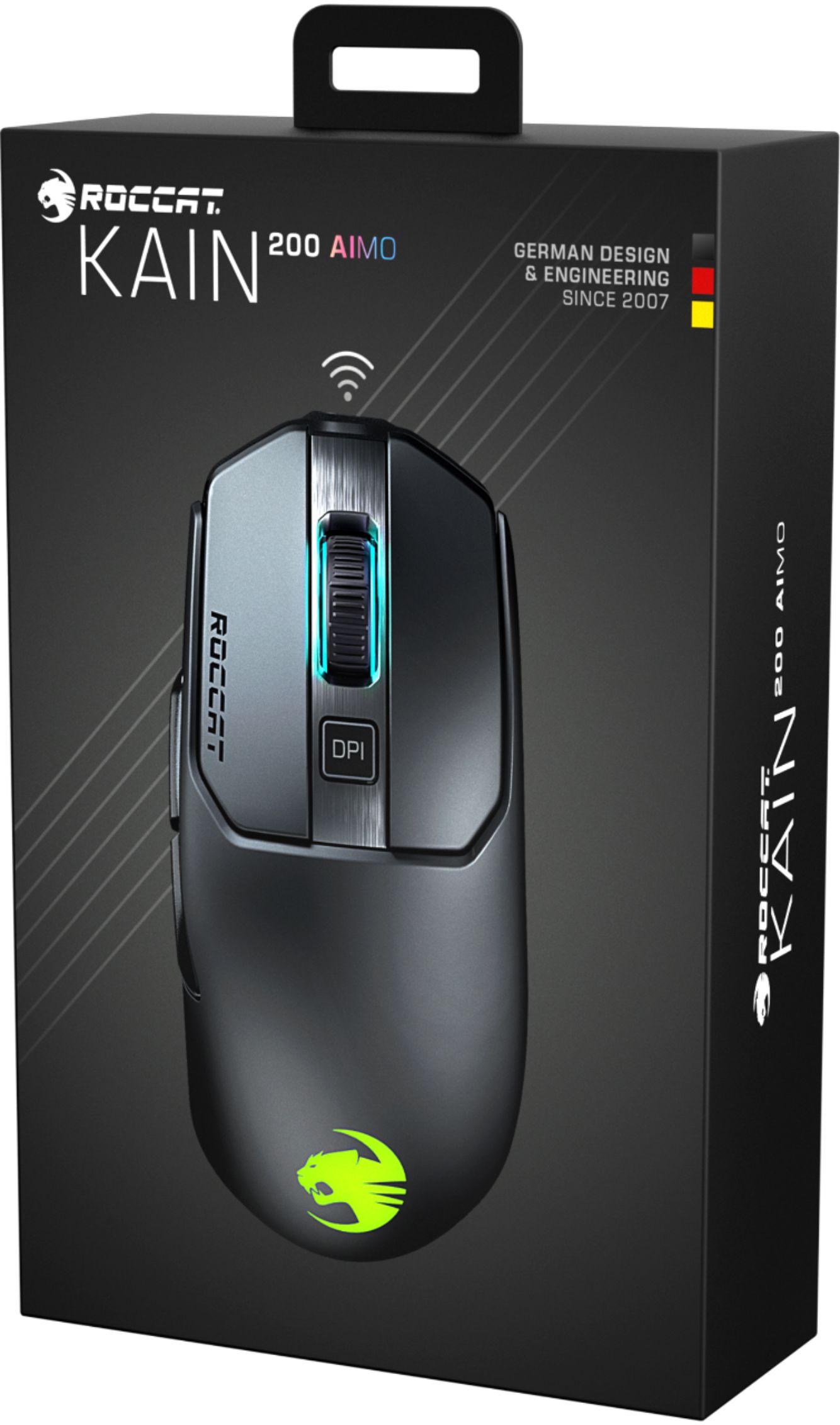 Roccat Kain 0 Aimo Wireless Rgb 105 Gram 16k Dpi Owl Eye Sensor Gaming Mouse With Titan Click Black Roc 11 615 Bk Best Buy