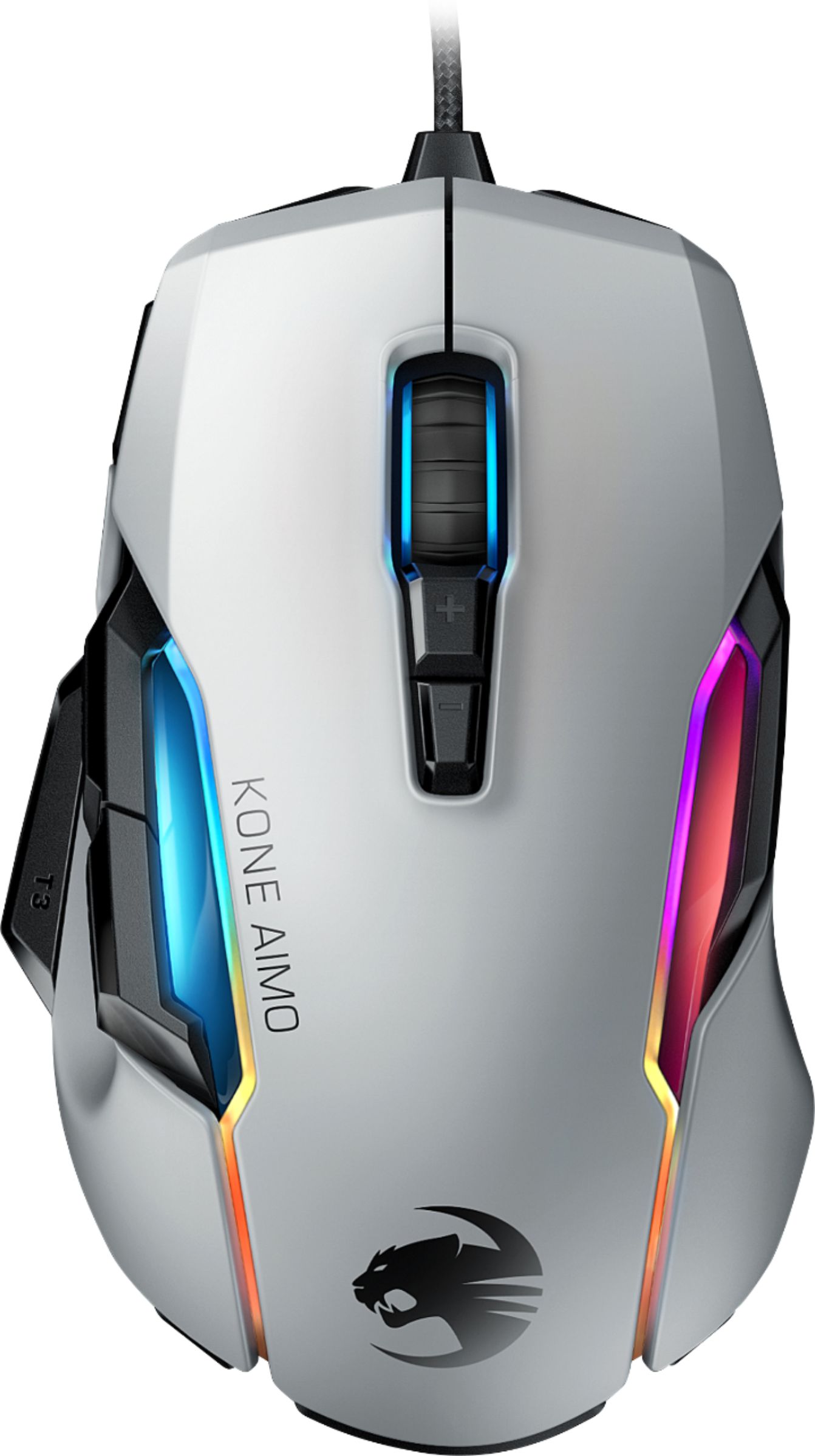 Roccat Kone Aimo Wired Optical Gaming Mouse With Rgb Lighting White Roc 11 820 We Best Buy