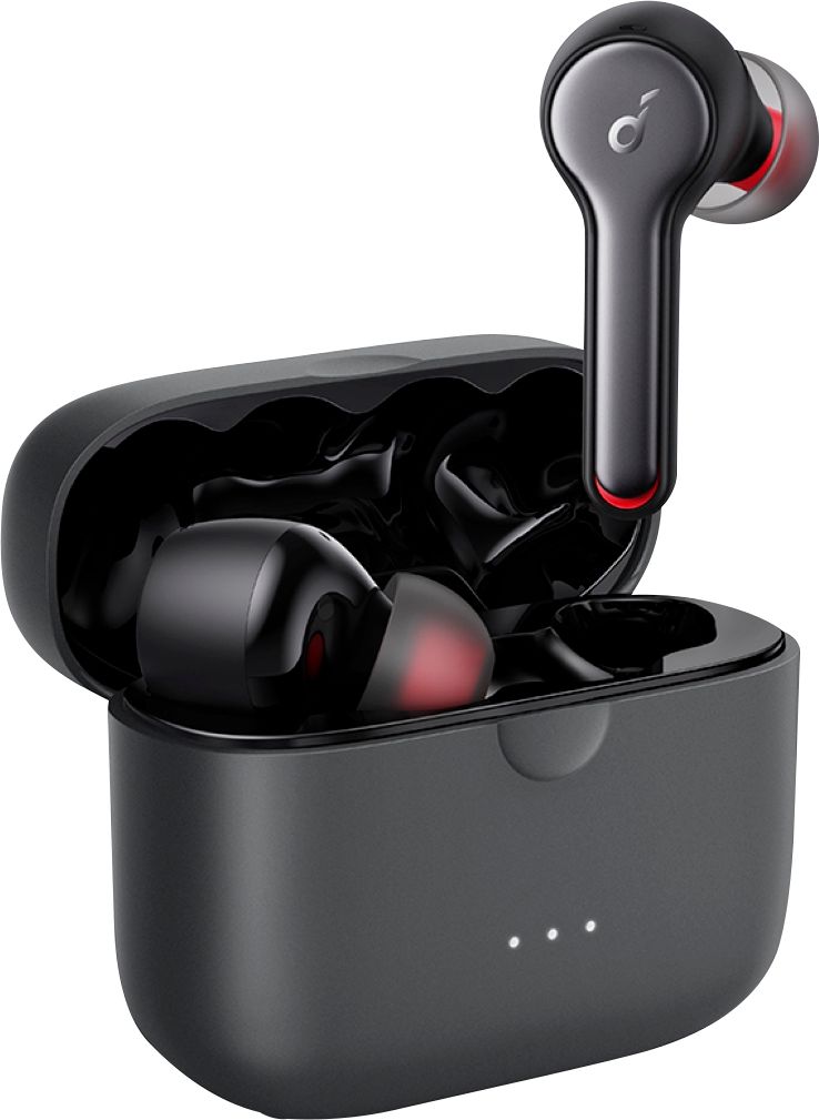 Angle View: Soundcore - by Anker Liberty Air 2 Earbuds True Wireless In-Ear Headphones - Black