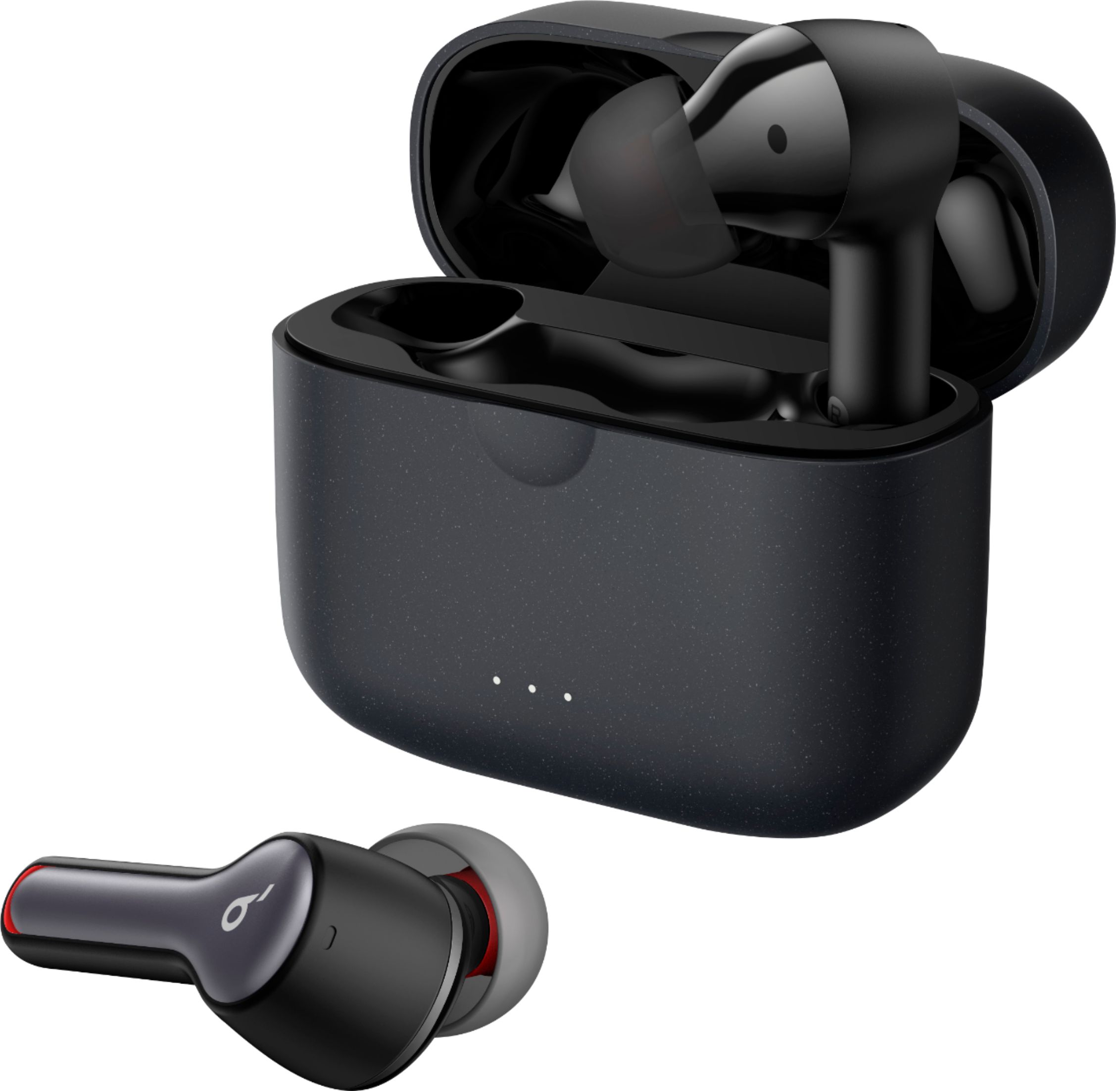 Left View: Soundcore - by Anker Liberty Air 2 Earbuds True Wireless In-Ear Headphones - Black