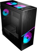 MSI - MPG SEKIRA eATX Mid-Tower Case - Black/Silver - Front_Zoom