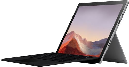 Microsoft - Surface Pro 7 - 12.3 Touch Screen - Intel Core i3 - 4GB Memory - 128GB SSD with Black Type Cover (Latest Model) - Platinum was $959.0 now $599.0 (38.0% off)
