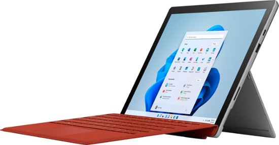 Front Zoom. Microsoft - Surface Pro 7 - 12.3" Touch Screen - Intel Core i5 - 8GB Memory - 128GB SSD with Black Type Cover - Platinum.