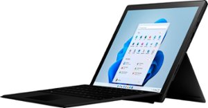 Microsoft - Surface Pro 7 - 12.3" Touch Screen - Intel Core i5 - 8GB Memory - 256GB SSD with Black Type Cover - Matte Black - Front_Zoom