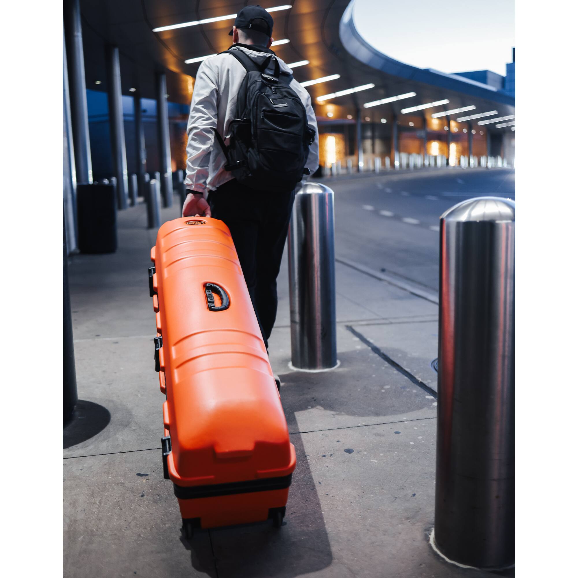 Alt View 2. SKB - SKB Cases ATA Staff Pro XL Hard Plastic Storage Cart Golf Travel Case, Orange - Orange.