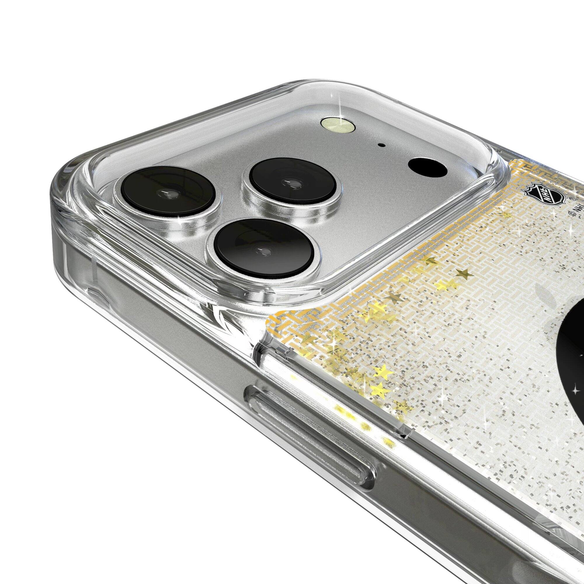 Alt View 2. Keyscaper - Linen Logo iPhone Glitter Case - 16 Pro - Multicolor.