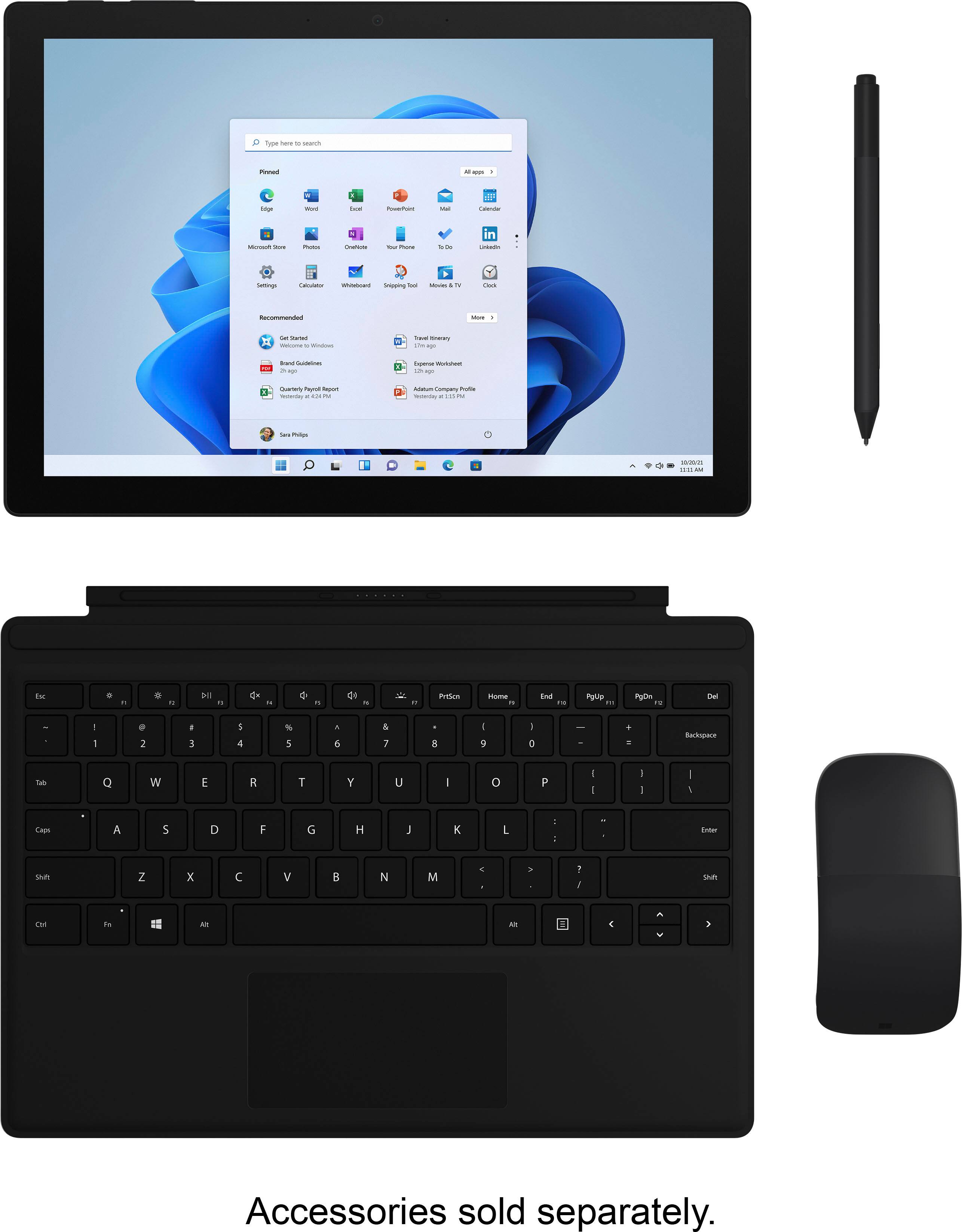 Alt View 17. Microsoft - Surface Pro 7 - 12.3" Touch Screen - Intel Core i7 - 16GB Memory - 512GB SSD - Device Only.