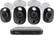 Front. Swann - 8-Channel, 4-Camera Indoor/Outdoor Wired 4K UHD 2TB DVR Surveillance System - Black/Gray/White.