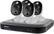 Left. Swann - 8-Channel, 4-Camera Indoor/Outdoor Wired 4K UHD 2TB DVR Surveillance System - Black/Gray/White.