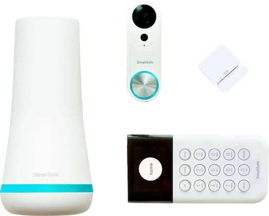 SimpliSafe Entryway Kit: Video Doorbell Pro + Door Alarm White DBK-101
