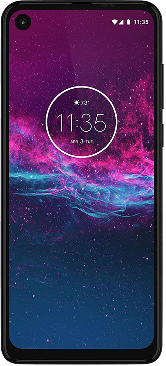 Motorola - Moto One Action with 128GB Memory Cell Phone (Unlocked) - Denim Blue