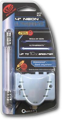 Front Standard. Quest - Neon Ultrabrights 4" Neon Tube - Blue.