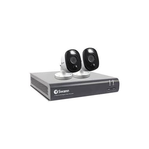 Angle View: Swann SWDVK-445802WL-US 1080p Full HD Surveillance System Kit With 4-Channel 1 TB DVR And Two 1080p Cameras