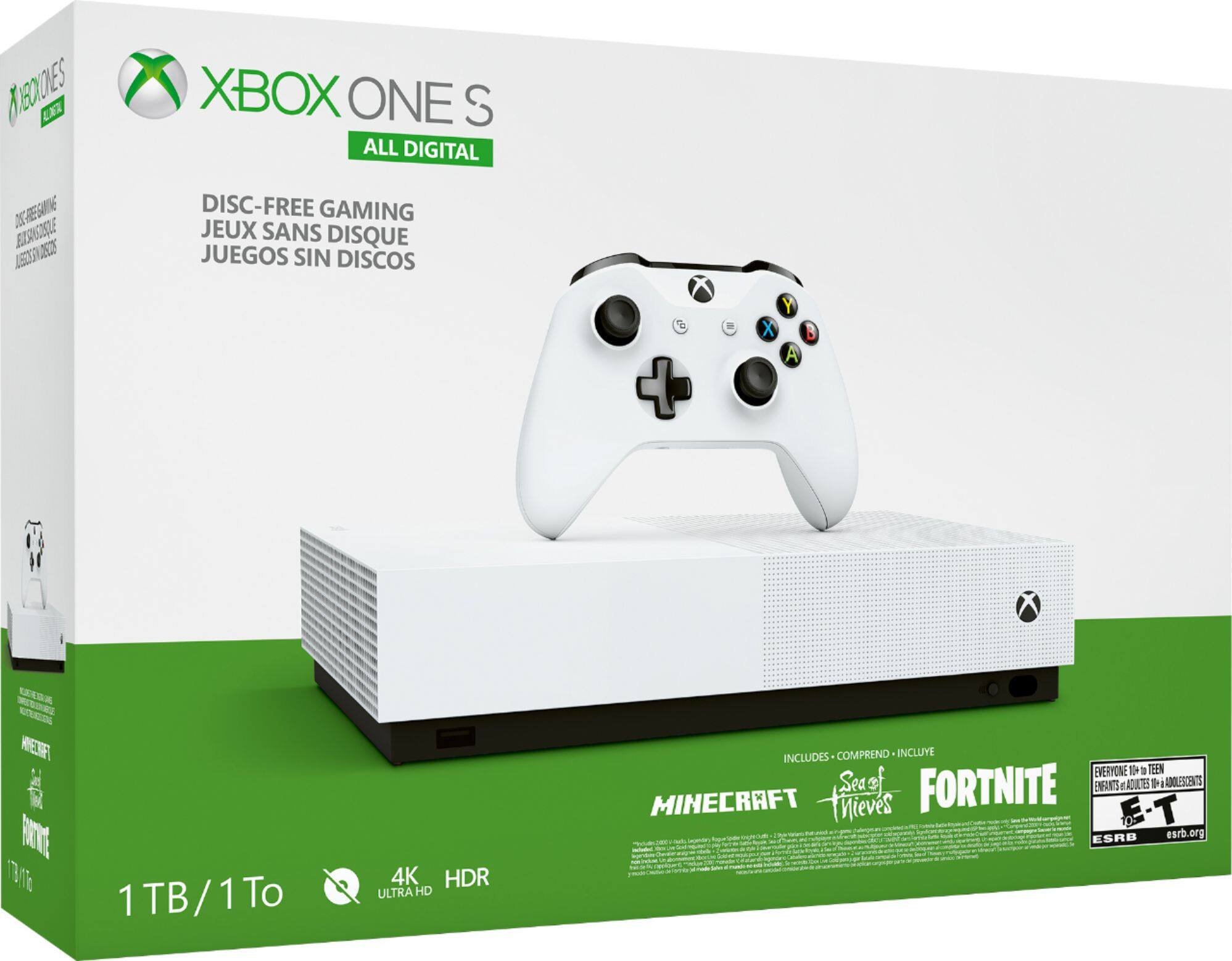 Alt View 12. Microsoft - Xbox One S 1TB All-Digital Edition Console (Disc-free Gaming).