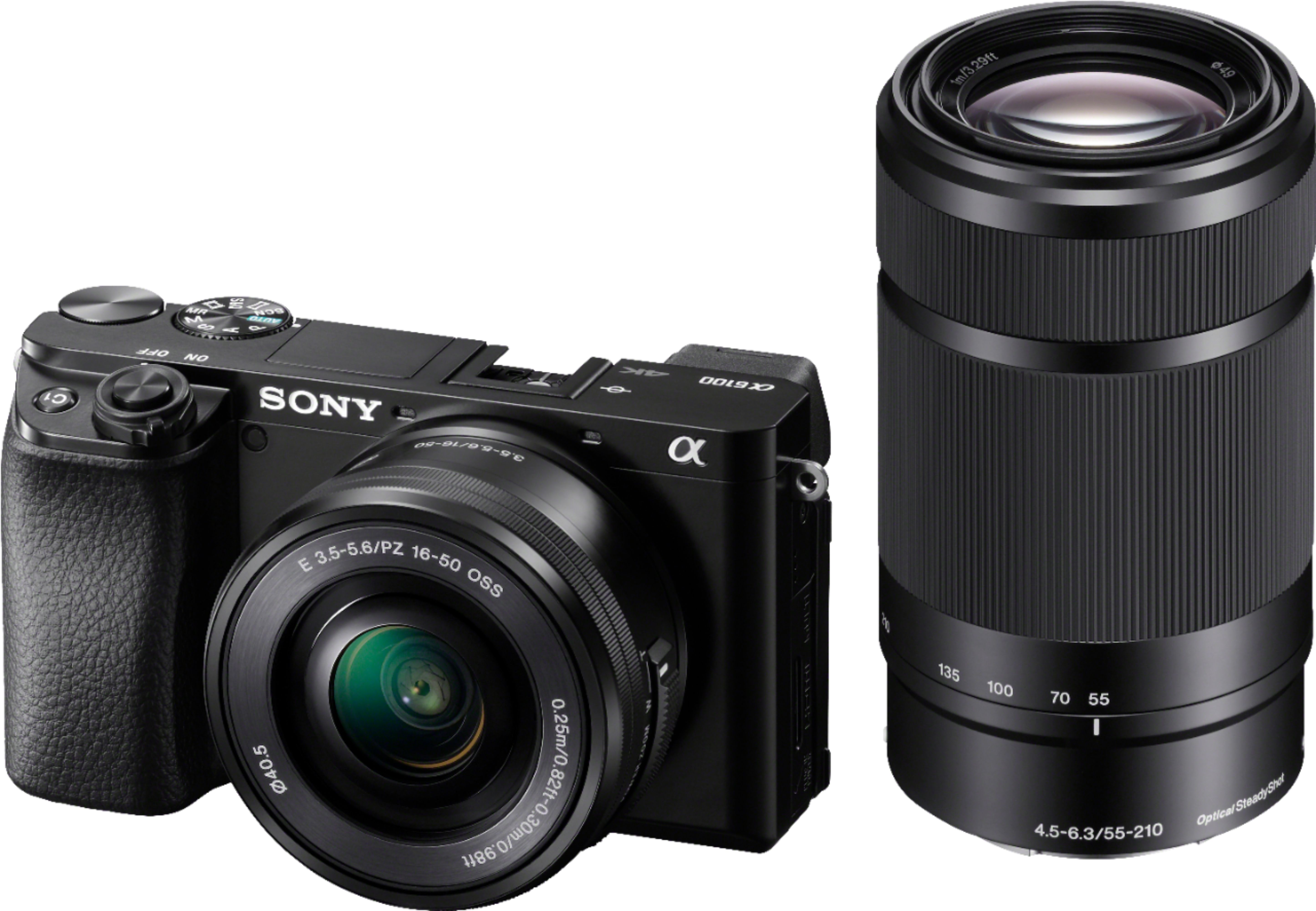 Sony Alpha 6100 Mirrorless 4K Video Camera with E PZ 16-50mm Lens Black  ILCE6100L/B - Best Buy
