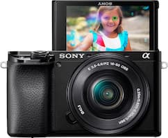 Sony - Alpha 6100 Mirrorless Camera with E PZ 16-50mm Lens - Black - Front_Zoom
