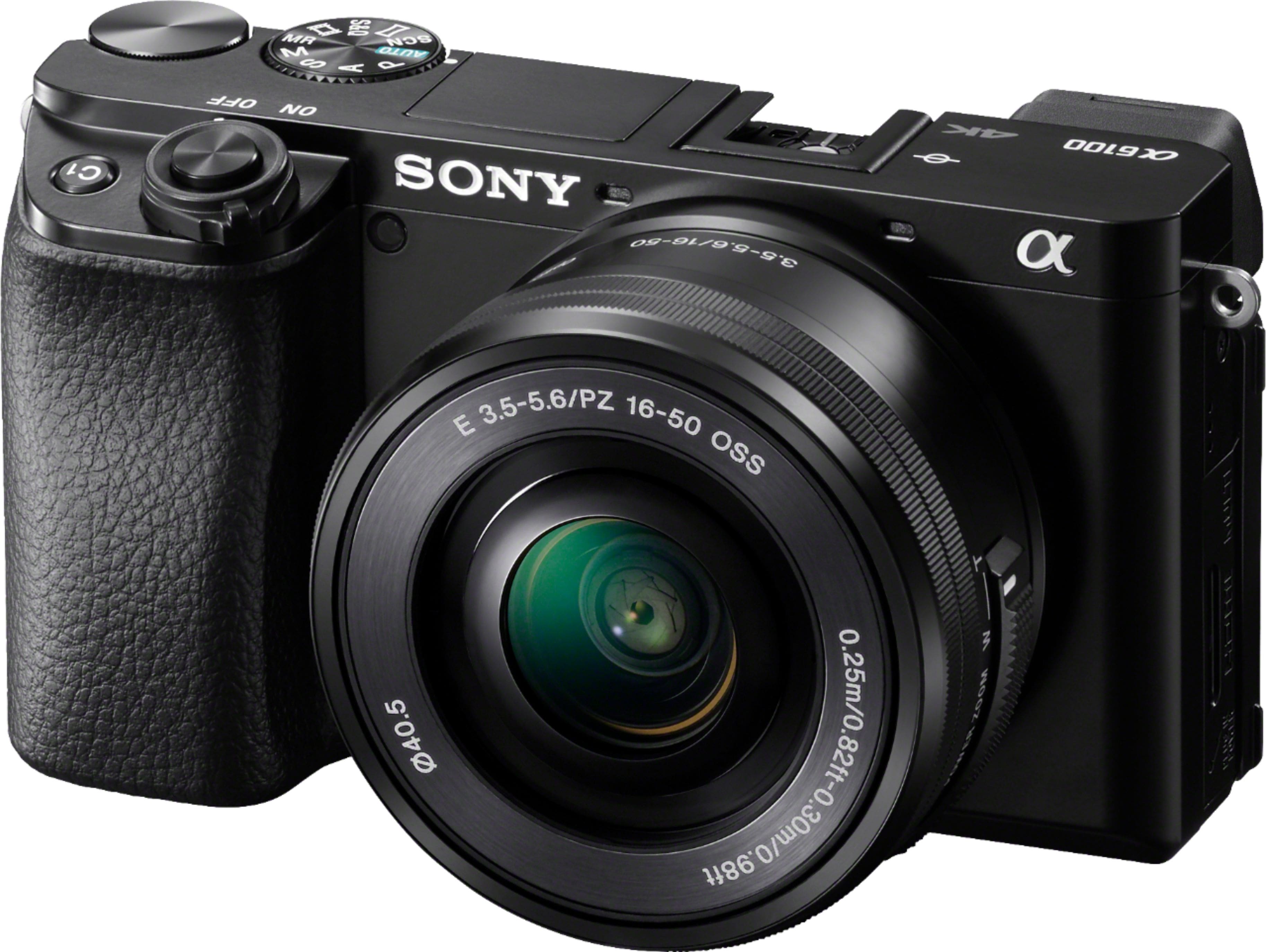 Alt View 13. Sony - Alpha 6100 Mirrorless 4K Video Camera with E PZ 16-50mm Lens - Black.