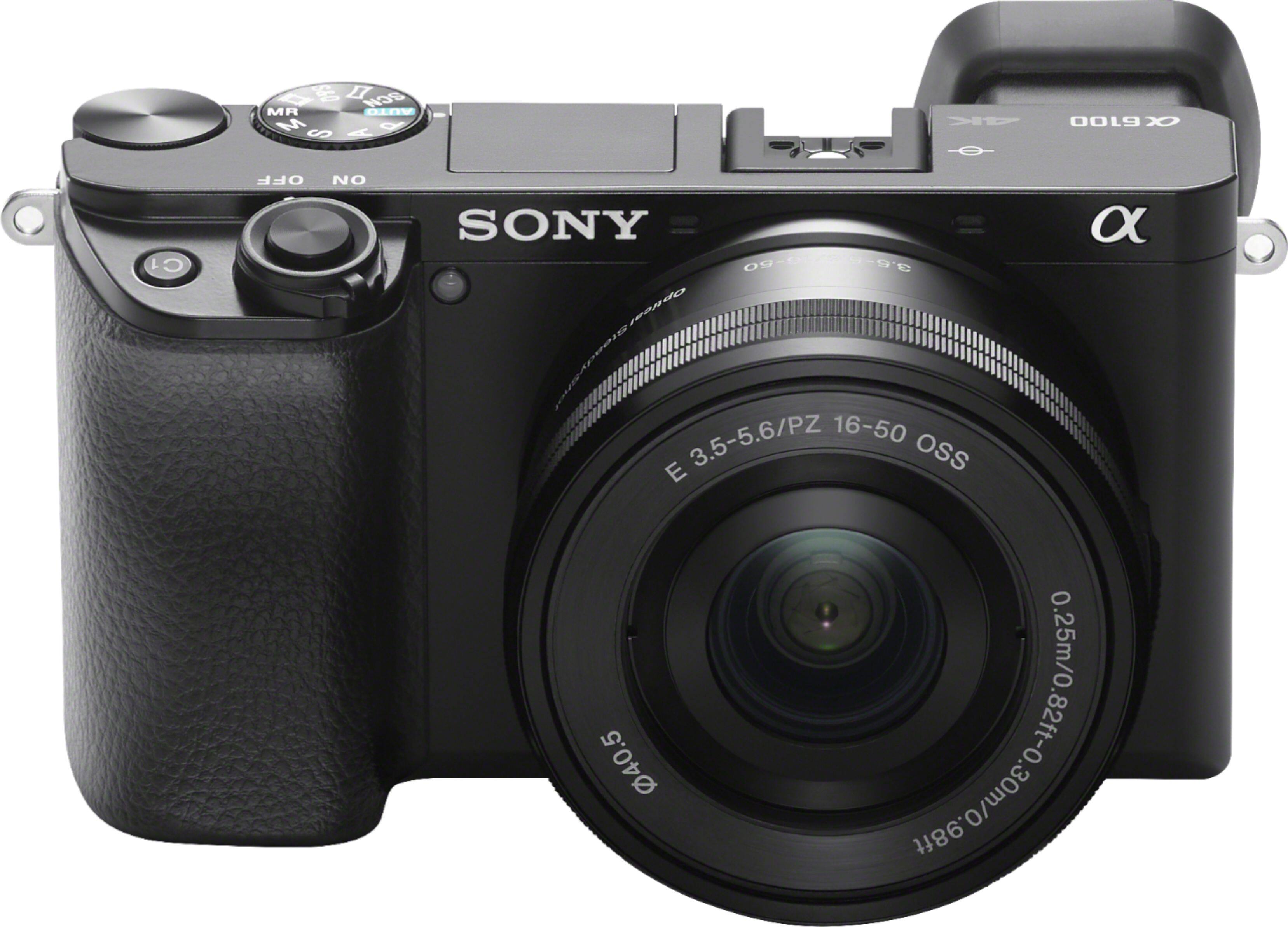 Alt View 15. Sony - Alpha 6100 Mirrorless 4K Video Camera with E PZ 16-50mm Lens - Black.