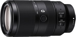 Sony - E 70-350mm F4.5-6.3 G OSS Telephoto Zoom Lens for E-mount Cameras - Black - Front_Zoom