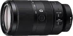 Front. Sony - E 70-350mm F4.5-6.3 G OSS Telephoto Zoom Lens for E-mount Cameras - Black.