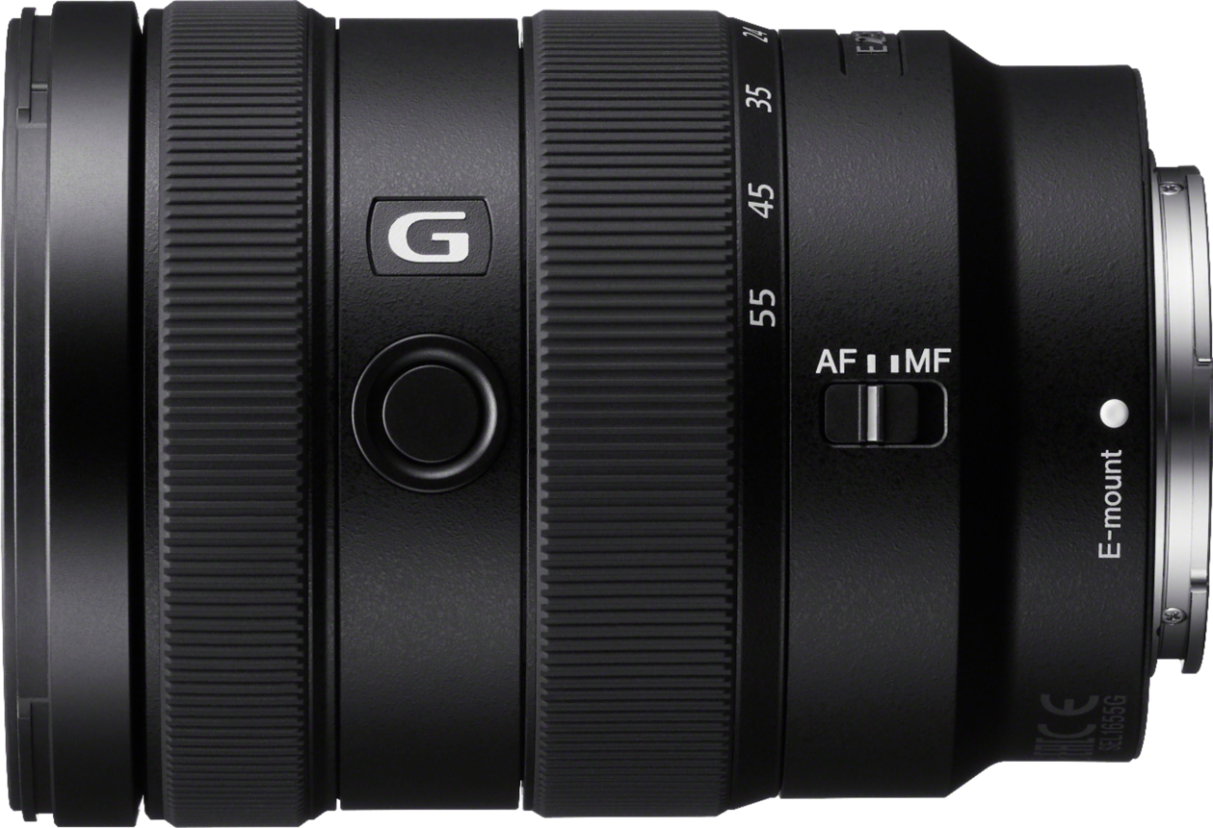 Left View: Sony - E 16-55mm F2.8 G Standard Zoom Lens for E-mount Cameras - Black