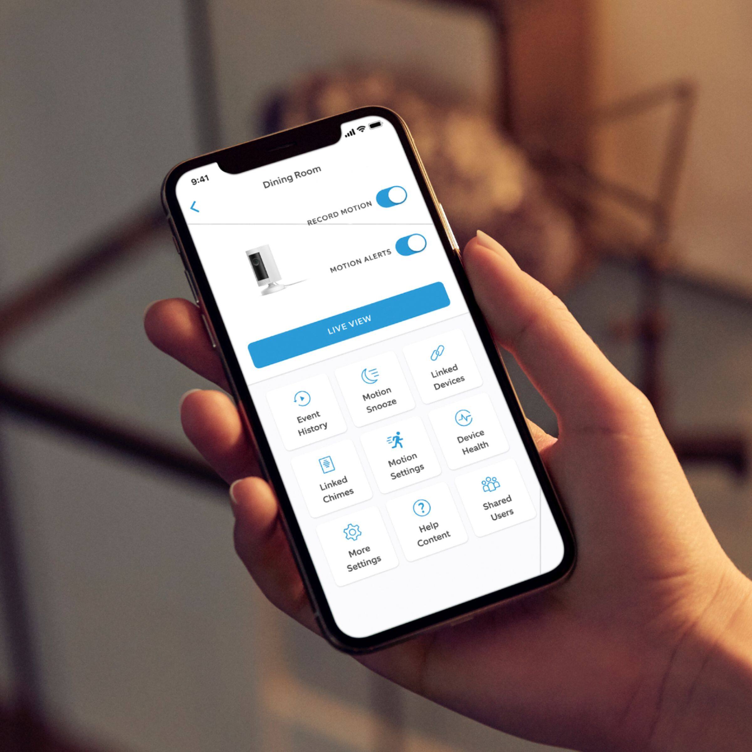 Alt View 14. Ring - Indoor 1080p Security Camera (1st Gen) - White.