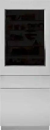 Monogram - Left-Hinge Door Panel for ZKGSN849 Refrigerator - Stainless Steel with Black Glass