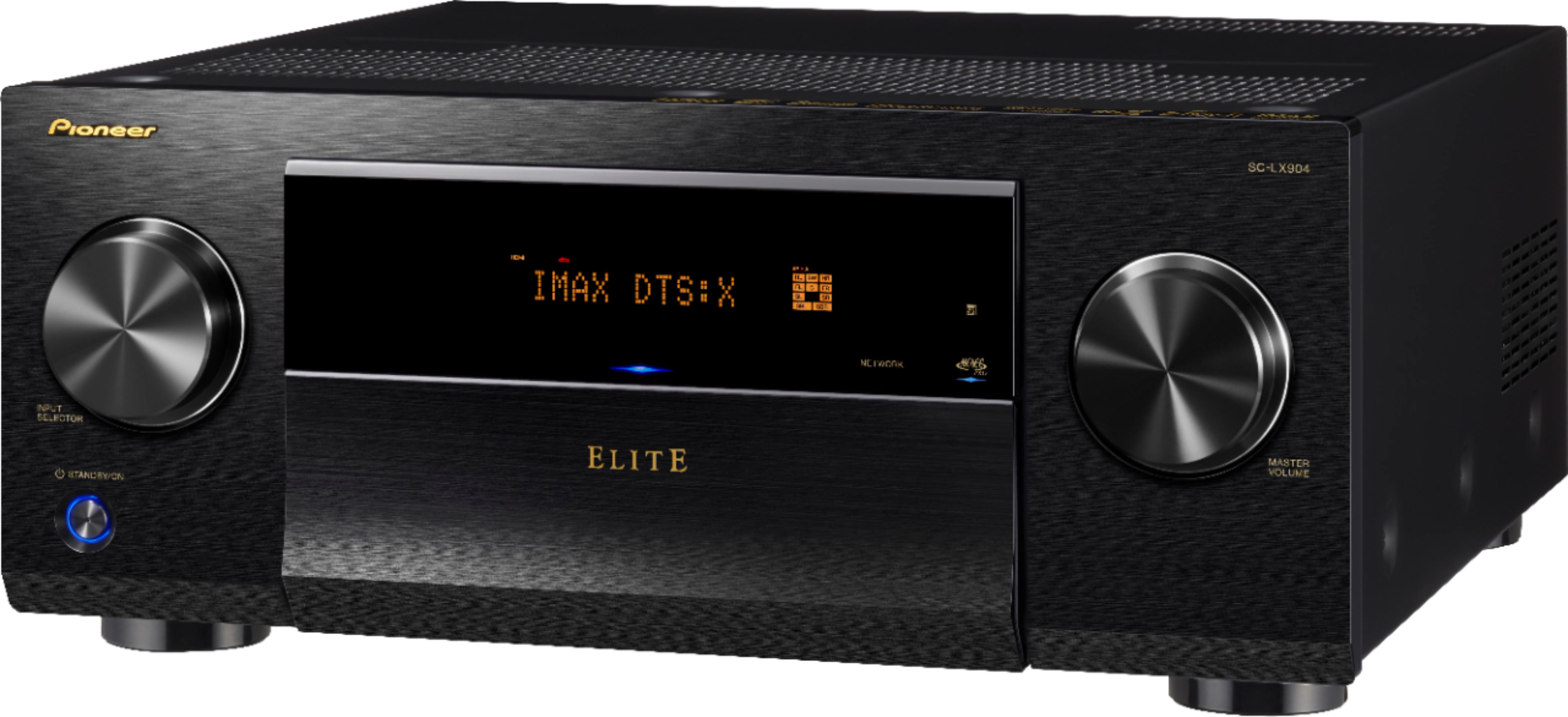 Left View: Pioneer - Elite 880W 11.2-Ch. Bluetooth Capable with Dolby Atmos 4K Ultra HD HDR Compatible A/V Home Theater Receiver - Black