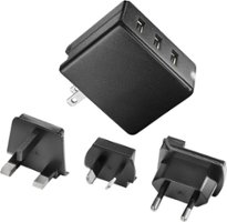 Insignia™ - Power Adapter - Black - Front_Zoom