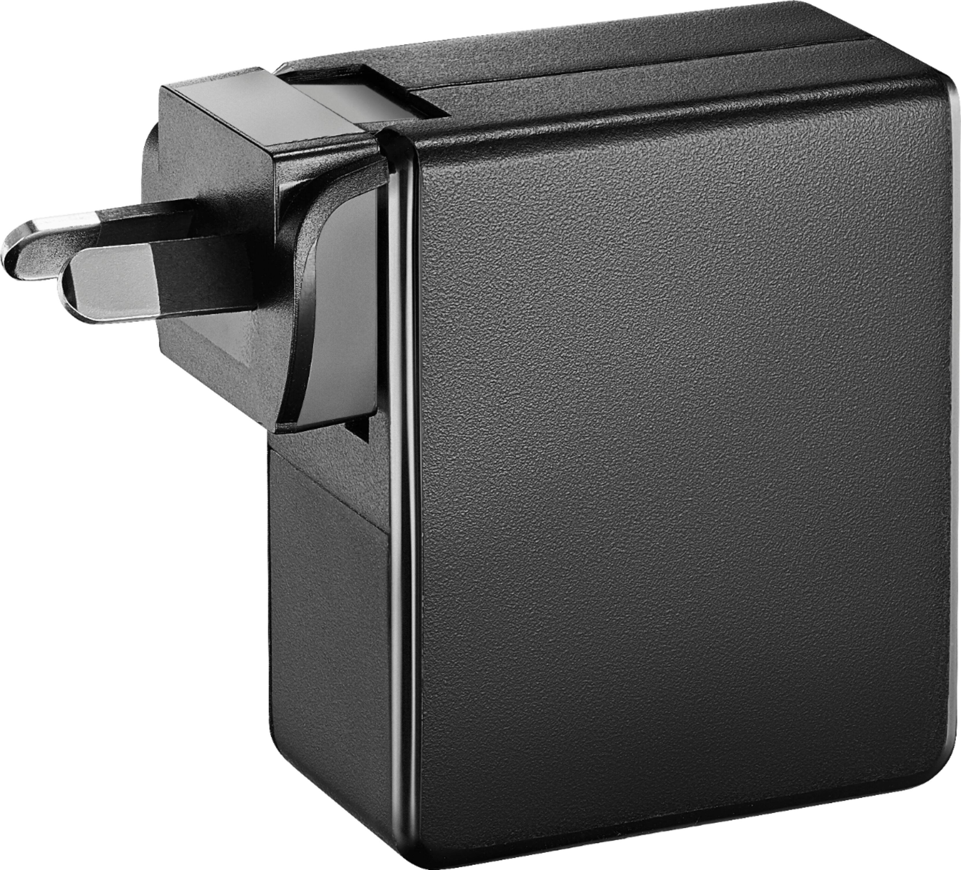 Alt View 11. Insignia™ - 30W Foldable 3 USB Port Wall Charger with EU/UK/AU rechangeable plugs - Black.