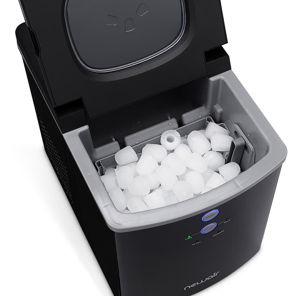 Best Buy NewAir 33lb Portable Ice Maker Black Black stainless steel NIM033BK00
