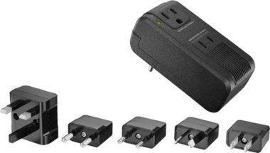 Insignia™ - Travel Adapter and Converter - Black - Front_Zoom