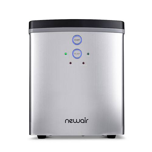 NewAir 33-lb Portable Ice Maker - Stainless Steel-Front_Standard 