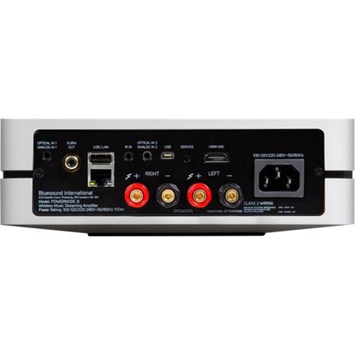 Back View: Bluesound - Powernode 2i V2 Streaming Amplifier w HDMI - White